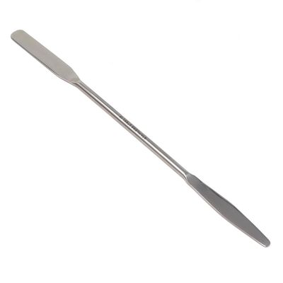 A2Z - Makeup Spatula Tool - Professional Beauty Stainless Steel Cosmetics Mixer Long Metal Spatula Depotting, Scraping, Mixing Makeup & Skincare Tools - For Makeup Artists (TEPERED & ROUND)