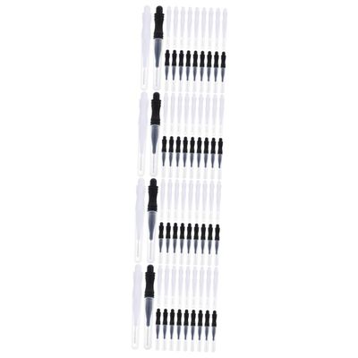 Housoutil 240 Pcs Eyebrow Brush Tiny Eyebrow Lamination Brush Brow Brush Tool Micro Eyebrow Lamination Brush Brow Lamination Brush with Caps Eyebrow Lamination Supplies Chemical Fiber