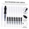 Housoutil 240 Pcs Eyebrow Brush Tiny Eyebrow Lamination Brush Brow Brush Tool Micro Eyebrow Lamination Brush Brow Lamination Brush with Caps Eyebrow Lamination Supplies Chemical Fiber view 3