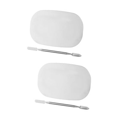 2 Sets Makeup Palette Pigment Mixing Tool Cosmetic Plate Makeup Mixing Plate Makeup Blending Tray Makeup Artist Tool Makeup Small Mixing Spatula Makeup Mixing Palette Makeup Tool