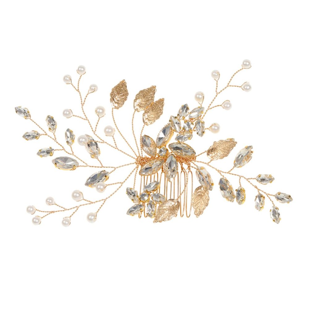 Angoily Wedding Bride Rhinestone Hair Comb Elegant and Headpiece for Girls Flower Girl Accessories for Weddings Proms and Special Occasions
