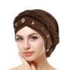 Headscarf for Women's Hair Women Turban Head Wrap Pre-Tied Bonnet Beanie Hat Sleeping Cap Headwrap (Coffee, One Size) view 2
