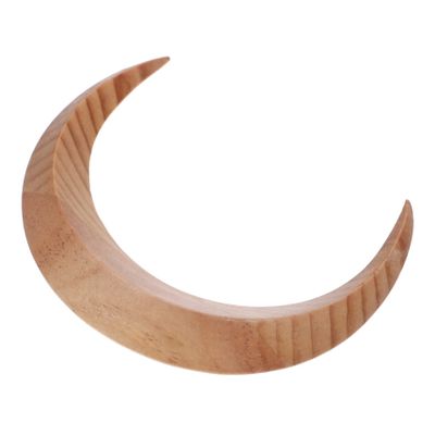 Angoily Wooden Fork Bun Hair Stick Creative Moon Shaped Hair Styling Tool for Women for Updos Festivals and Daily Life Natural Wood Material for