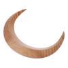 Angoily Wooden Fork Bun Hair Stick Creative Moon Shaped Hair Styling Tool for Women for Updos Festivals and Daily Life Natural Wood Material for view 1