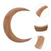 Angoily Wooden Fork Bun Hair Stick Creative Moon Shaped Hair Styling Tool for Women for Updos Festivals and Daily Life Natural Wood Material for view 4