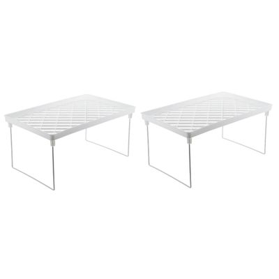 ABOOFAN 2pcs Desktop Cosmetics Storage Rack Multi-Functional Plastic Organizer for Bathroom and Vanity Easy to Clean Space-Saving Makeup Holder and Countertop Shelf Large Folding Shelf for