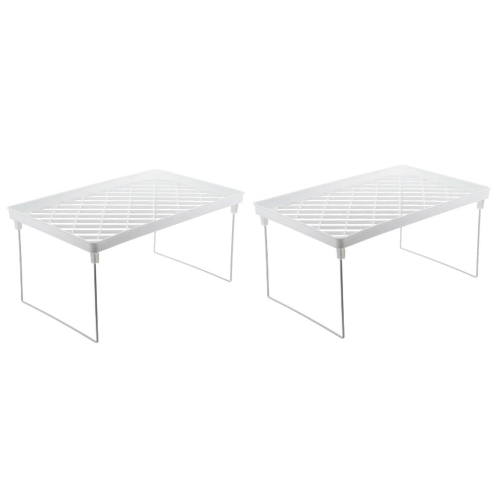 ABOOFAN 2pcs Desktop Cosmetics Storage Rack Multi-Functional Plastic Organizer for Bathroom and Vanity Easy to Clean Space-Saving Makeup Holder and Countertop Shelf Large Folding Shelf for