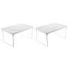 ABOOFAN 2pcs Desktop Cosmetics Storage Rack Multi-Functional Plastic Organizer for Bathroom and Vanity Easy to Clean Space-Saving Makeup Holder and Countertop Shelf Large Folding Shelf for view 1