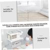ABOOFAN 2pcs Desktop Cosmetics Storage Rack Multi-Functional Plastic Organizer for Bathroom and Vanity Easy to Clean Space-Saving Makeup Holder and Countertop Shelf Large Folding Shelf for view 4