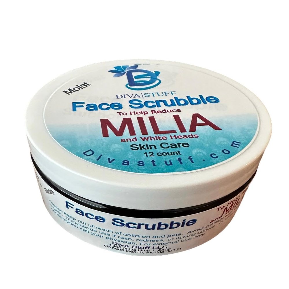 Diva Stuff Original Facial Scrubbies For Stubborn White Bumps, 12 Piece