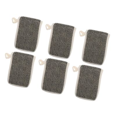 Angoily Bar Soap Mesh Bag Set 6pcs Linen Soap Saver Pouches Hanging Rope for Bath