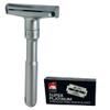 G.B.S Chrome Adjustable Men's Double Edge Safety Razor Blade and 10 G.B.S Platinum Blades Refills view 1
