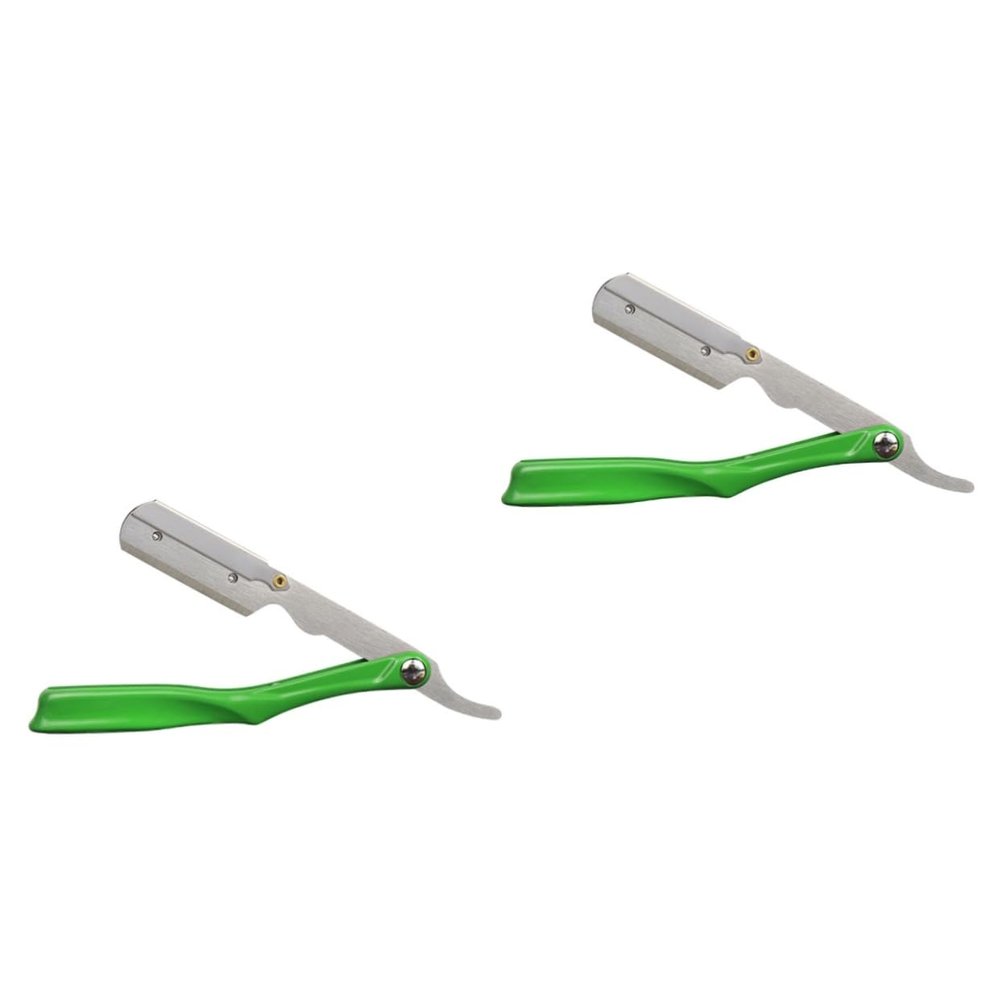 balacoo 2pcs Sturdy Material Barber Razor Blade Holder Easy to Use for Home Supply Barber Shop