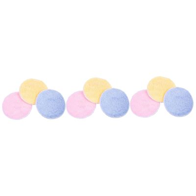 balacoo 9pcs Comfortable Makeup Applicators Rounded Cleansing Pads for Gentle Face Cleaning Soft and Washable Makeup Rounds