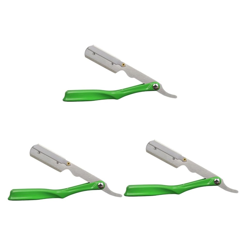 balacoo 3pcs Professional Barber Shop Tool Beard Shaver Blades Holder Mens Shaver Accessory