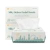 Silken Touch Disposable Facial Towel - Ultra-Soft 100% Cotton Face Tissue, High Absorbency, Gentle on Sensitive Skin - Ideal for Skincare, Makeup Removal, Eco-Friendly (3 Packs, London) view 1