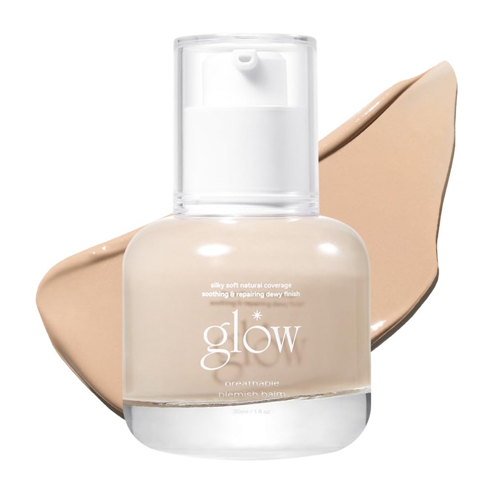 glow breathable blemish balm #one | medium-coverage bb cream & tinted moisturizer | skincare-like finish with green tea leaf water infusion | healthy radiant non-comedogenic | 1 fl oz