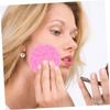 balacoo 60pcs Face Exfoliating Pads Round Compressed Facial Sponges Gentle Exfoliator for Face Makeup Sponge Facial Cleaning Tool Wood Pulp Material Non-toxic Soft view 2