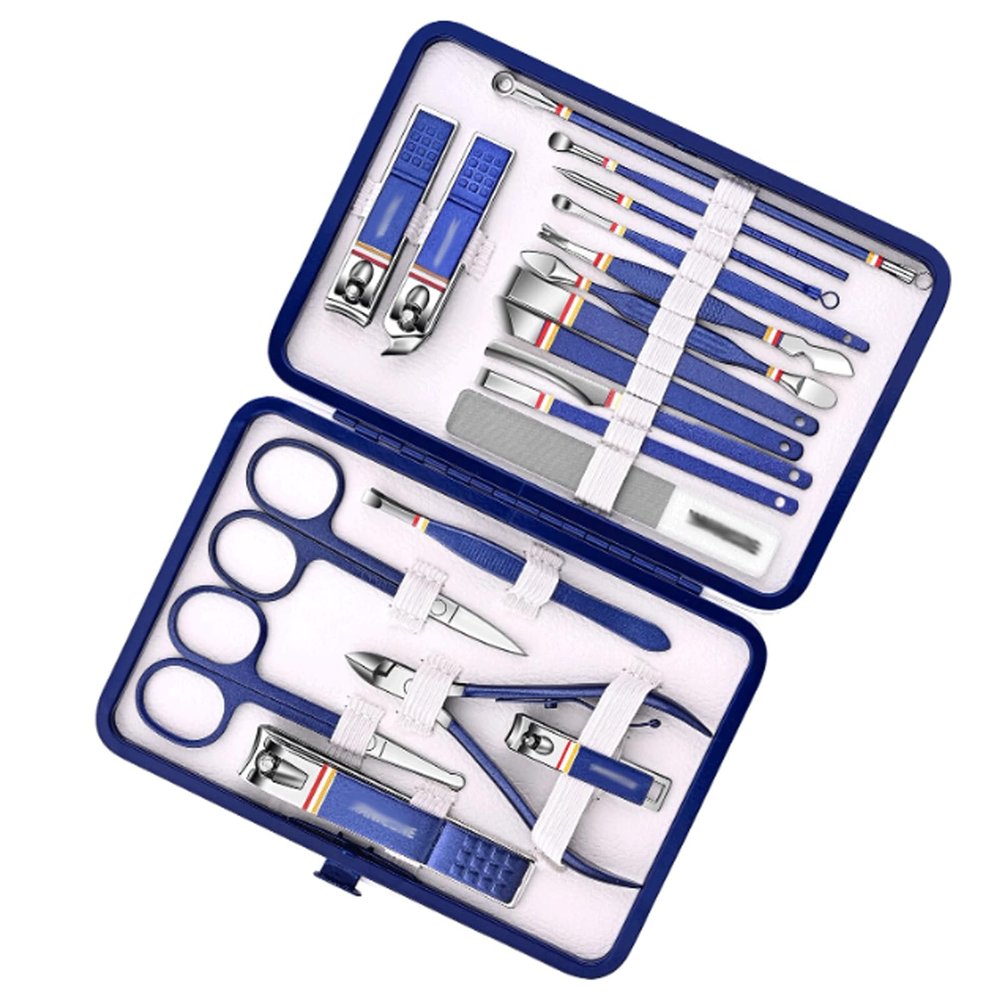 19 Pcs/Set Stainless Steel Nail Clippers Set Manicure Kits Scissors Makeup Beauty Tool Nail Cutter Set Personal Care