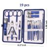 19 Pcs/Set Stainless Steel Nail Clippers Set Manicure Kits Scissors Makeup Beauty Tool Nail Cutter Set Personal Care view 2