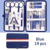 19 Pcs/Set Stainless Steel Nail Clippers Set Manicure Kits Scissors Makeup Beauty Tool Nail Cutter Set Personal Care view 3