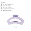 TELETIES - Medium Open Claw Clip - Strong Grip, Bendable Teeth, Comfortable Cutout Design - Ideal for Long, Thick, Curly, or Wavy Hair - For All Hair Textures - Spring Collection - Lilac view 3