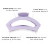 TELETIES - Medium Open Claw Clip - Strong Grip, Bendable Teeth, Comfortable Cutout Design - Ideal for Long, Thick, Curly, or Wavy Hair - For All Hair Textures - Spring Collection - Lilac view 4