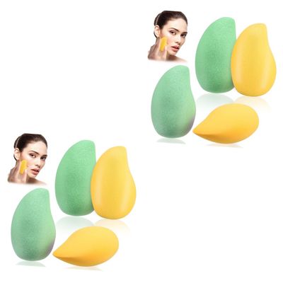balacoo 8pcs Unique Mango Design Makeup Sponges Women Powder for Foundation Concealer Beauty