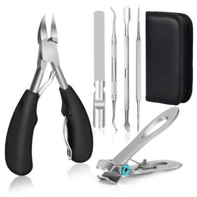 VimroD 6 Pcs Stainless Steel Ear Spoon Nail Clippers Pedicure Nail Art Tool Kit Professional Nail Clipper Sets for Daily Use