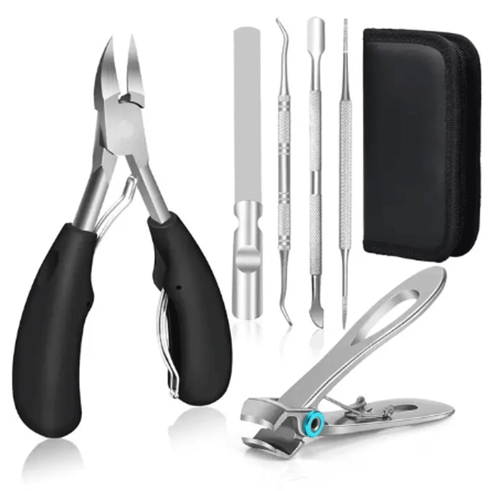 VimroD 6 Pcs Stainless Steel Ear Spoon Nail Clippers Pedicure Nail Art Tool Kit Professional Nail Clipper Sets for Daily Use