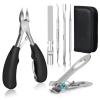 VimroD 6 Pcs Stainless Steel Ear Spoon Nail Clippers Pedicure Nail Art Tool Kit Professional Nail Clipper Sets for Daily Use view 1