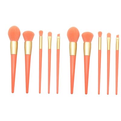 Mipcase 10pcs Professional Makeup Brush Set Portable Kit Rayon Bristles Foundation Blush Eye Makeup Tools for Ladies Reusable Easy Application