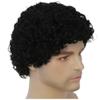 Amnenl Black Curly Short Afro Wig for Men Fluffy Synthetic California Male Hair Wigs with Cap for Halloween Daily Use view 4
