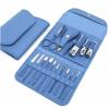 16Pcs Stainless Steel Manicure Set Household Color Nail Clippers Tools Ear Spoon Nail Cutters Scissors Kit for Nails view 1