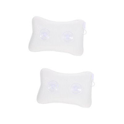 Angoily 2pcs Comfortable Mesh Bath Tub Pillow Cups for Relaxation Quick Drying Ergonomic Design for Neck and Back Support Any Bathtub Spa