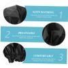 Angoily 2pcs Elastic Bath Bonnets Silk Cap for Braids Reusable Large Travel Friendly view 4