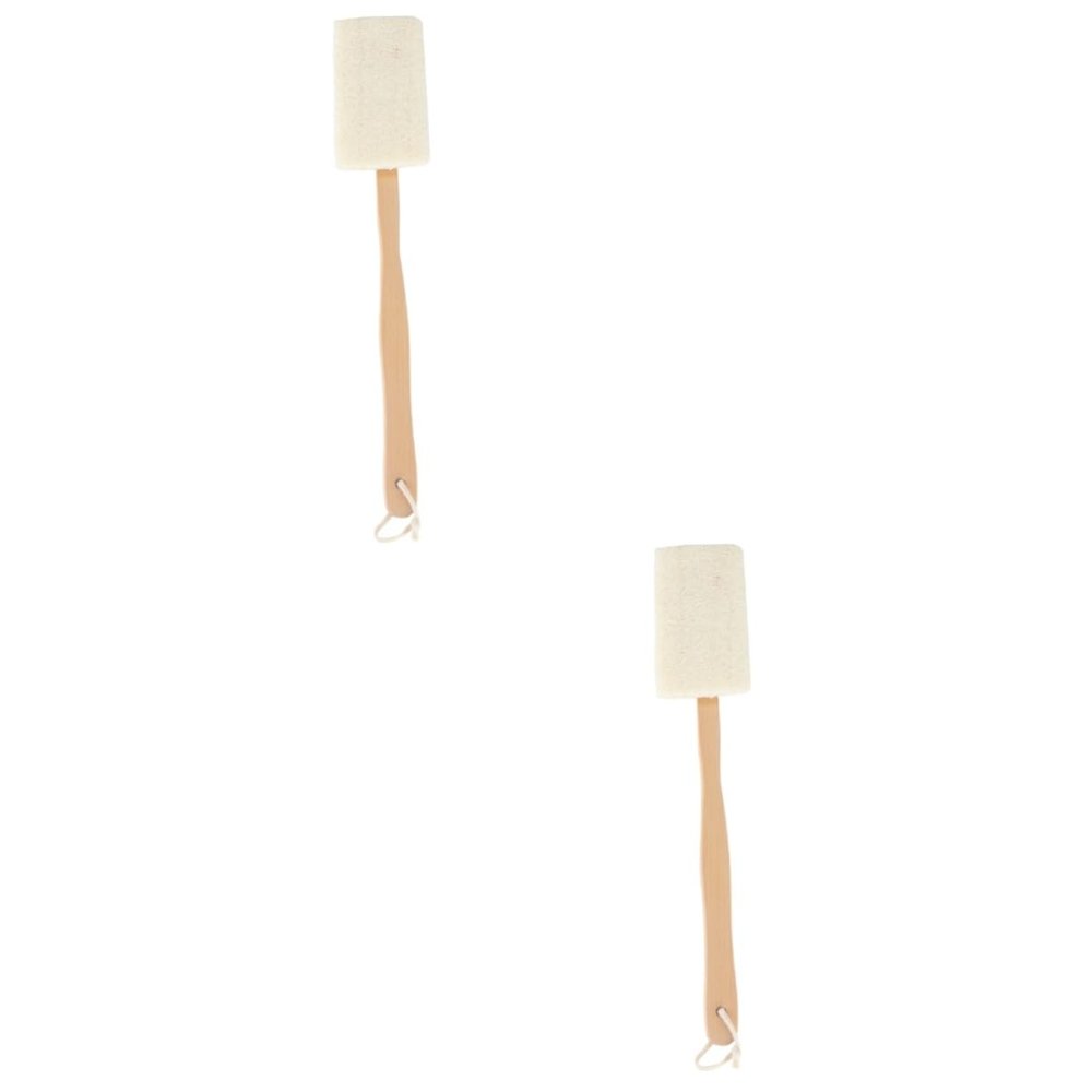 Angoily 2pcs Natural Loofah Exfoliating Brush Body Shower Brush for Cleaning Dry Brushing