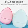 10pcs Elastic Finger Makeup Sponge, Soft Beauty Makeup Blender Puff Mini Triangle Makeup Puff for Home and Travel Makeup view 4