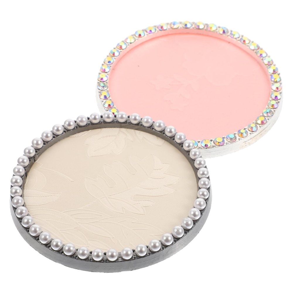 Angoily 8pcs Manicure Palette Nail Art Rhinestones Round Shaped Board Mix Plate for Nail Salons