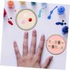 Angoily 8pcs Manicure Palette Nail Art Rhinestones Round Shaped Board Mix Plate for Nail Salons view 2