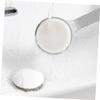 Angoily 3pcs Handle Bath Brush Exfoliating Sponge for Shower Body Care Convenient Storage for Softening Skin Grey view 2