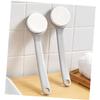 Angoily 3pcs Handle Bath Brush Exfoliating Sponge for Shower Body Care Convenient Storage for Softening Skin Grey view 4