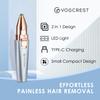 VG VOGCREST Eyebrow & Facial Trimmer: 2 in1 Rechargeable Facial Hair & Eyebrow Shaver - Painless LED Light (Sky Blue) view 2