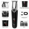7d24hcare Beard Trimmer for Men - 5 in 1 Kit Electric Razor, Nose Hair Trimmer with LED Display, Cordless Mustache Body Face Grooming Kit, Waterproof Rechargeable Beard Shaver view 2