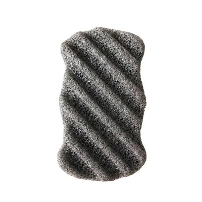 Angoily 4pcs Natural Konjac Sponges for Body and Facial Exfoliation Black Bath Sponge for Gentle Cleansing and Skin Care for Removing Dead Skin and Impurities