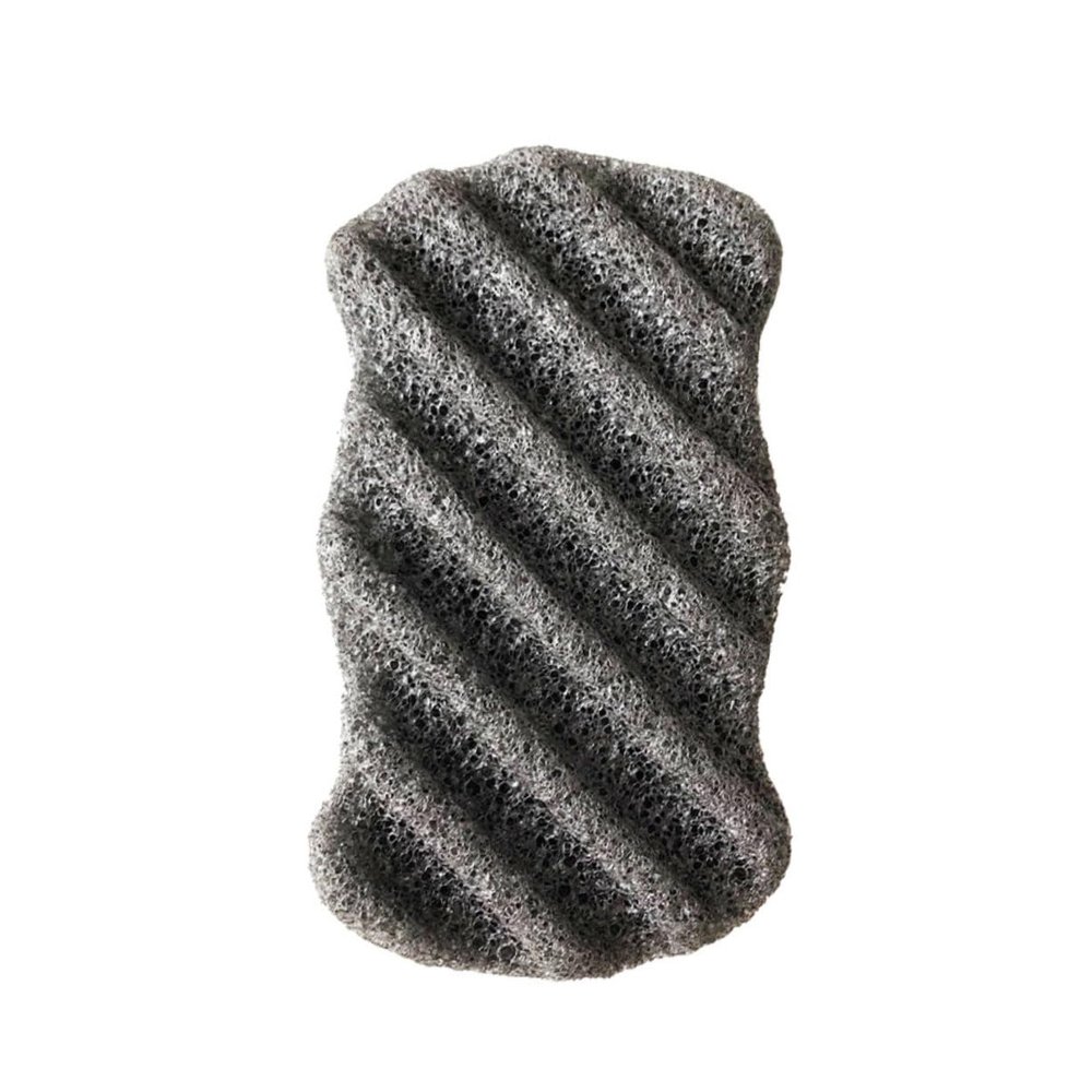 Angoily 4pcs Natural Konjac Sponges for Body and Facial Exfoliation Black Bath Sponge for Gentle Cleansing and Skin Care for Removing Dead Skin and Impurities