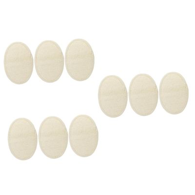 Angoily 9pcs Exfoliating Loofah Pads for Deep Cleansing Plant Body Scrubber Towels for Smooth Skin Portable Bath Sponge for Men and Women and Gentle Exfoliation