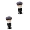 Angoily 2pcs Portable Nylon Beard Brush Resin Handle Soft Bristles for Gentle Grooming Men Shaving Tool Travel-friendly Design for Easy Use view 1