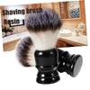 Angoily 2pcs Portable Nylon Beard Brush Resin Handle Soft Bristles for Gentle Grooming Men Shaving Tool Travel-friendly Design for Easy Use view 2