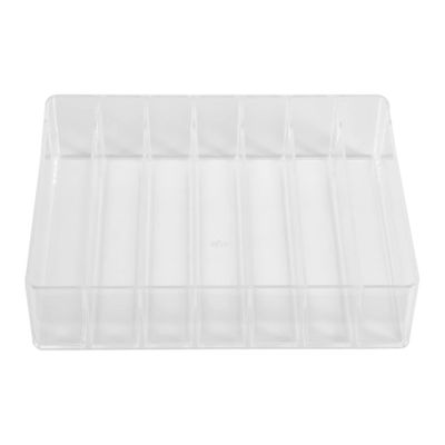 ALOEU Eyeshadow Palette Organizer- 7 Section Divided Makeup Acrylic Palette Organizer Holder for Vanity Cosmetics Makeup